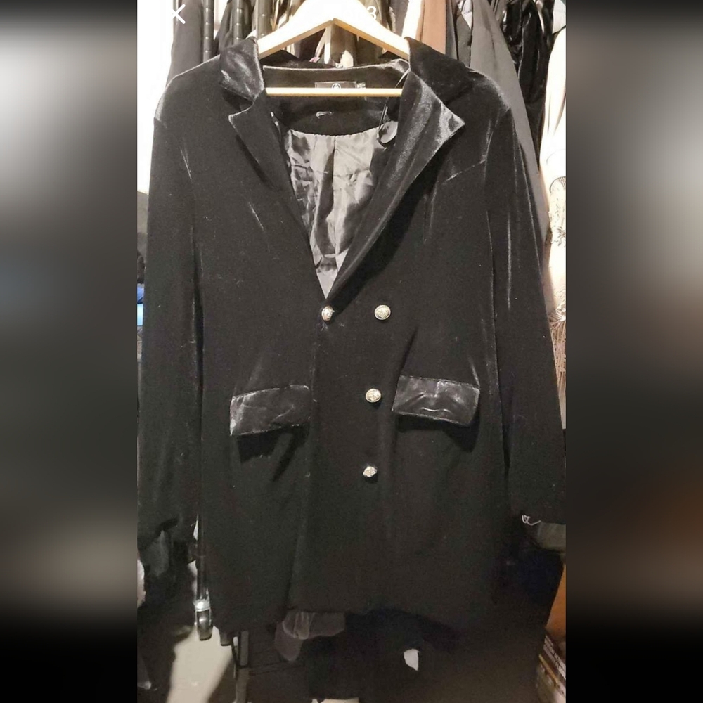 Velour jacket dress missguided